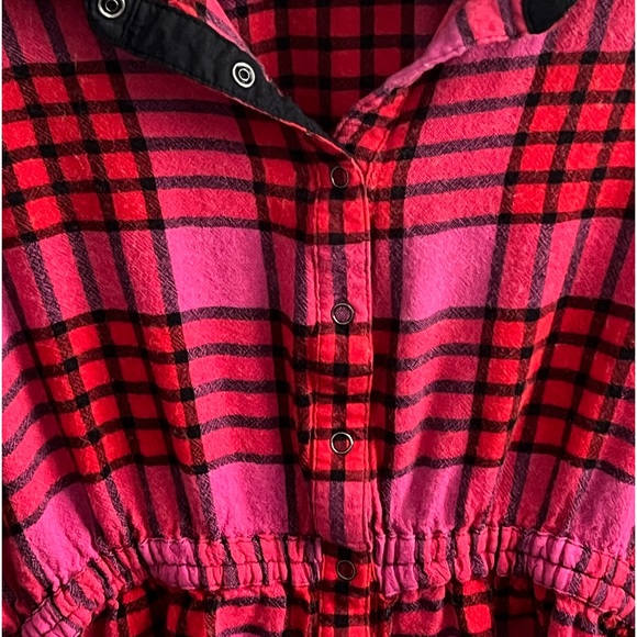 We The Free plaid peplum top plaid thermal size M - Picture 4 of 14